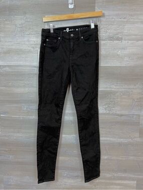 NWT 7 For All Mankind "The Skinny" Black Jeans - Size 26
